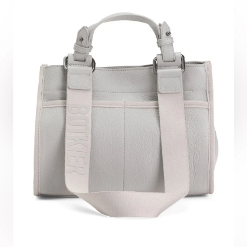 🆕 BOTKIER BITE SIZE BEDFORD LEATHER in SILVER GREY - Picture 2 of 4